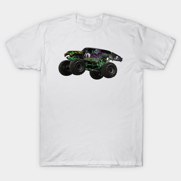 Monster Truck Freestyle Illustration T-Shirt by KAM Std